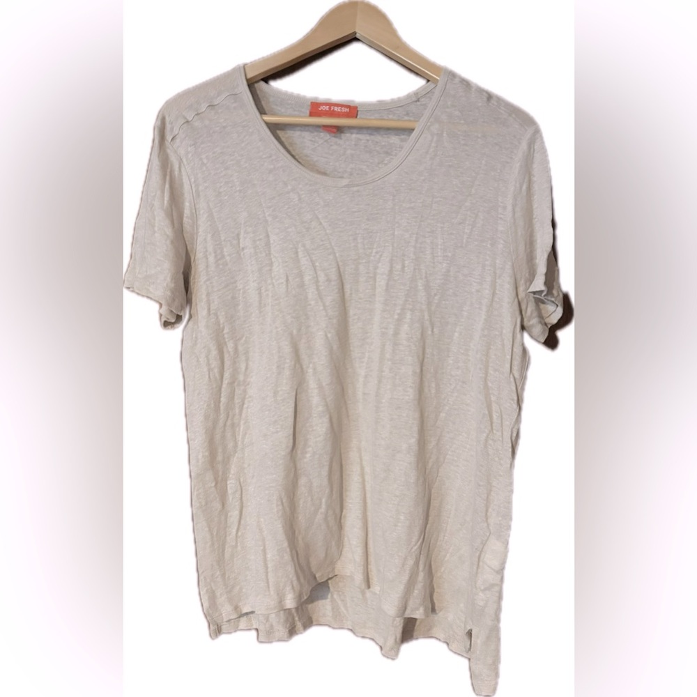 JOE FRESH Linen Tan Tee Shirt